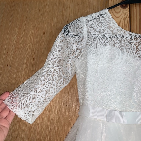 Xiaanman NWT tulle lace modest flower girl bridal dress size 16/150 - Picture 6 of 12